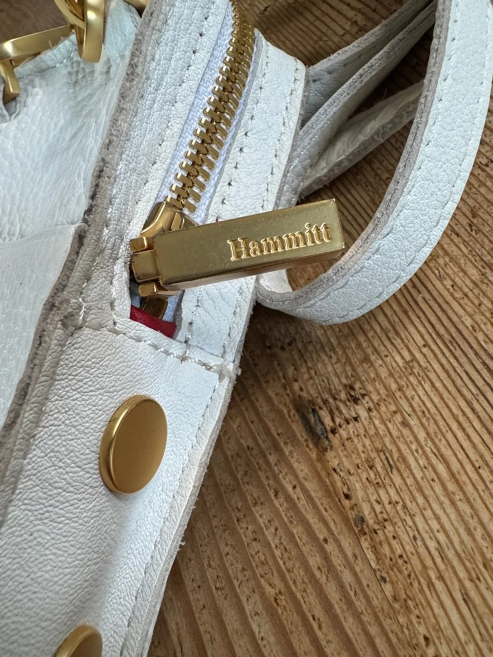 Hammitt White Leather Crossbody with Gold Accents - Picture 4 of 6